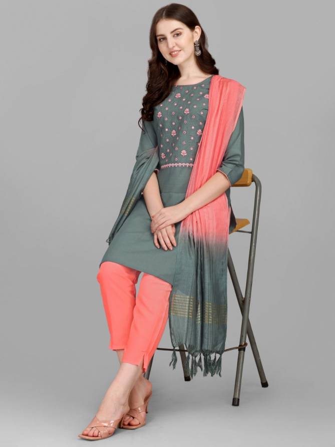 Spring 1 Slub Fancy Exclusive Wear Wholesale Ready Made Suit Collection
